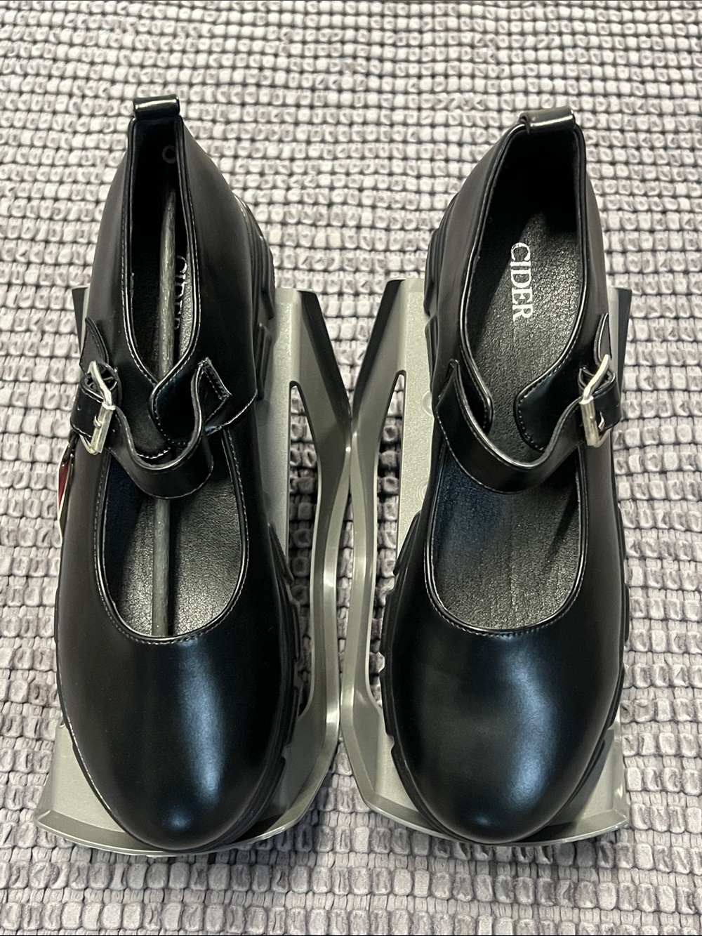 Cider Black Mary Jane Strap Shoes Size 10